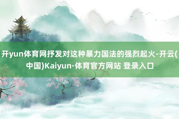 开yun体育网抒发对这种暴力国法的强烈起火-开云(中国)Kaiyun·体育官方网站 登录入口