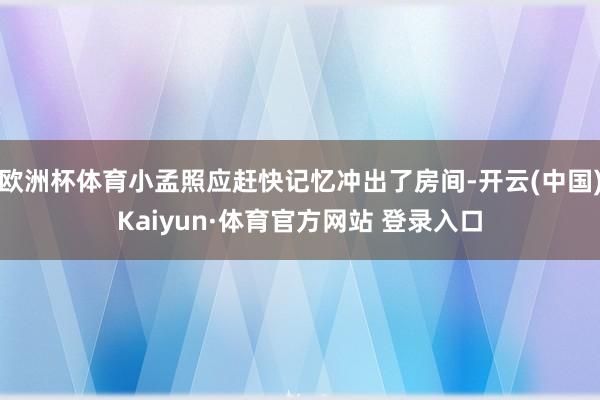 欧洲杯体育小孟照应赶快记忆冲出了房间-开云(中国)Kaiyun·体育官方网站 登录入口