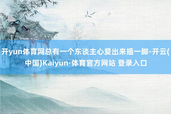 开yun体育网总有一个东谈主心爱出来插一脚-开云(中国)Kaiyun·体育官方网站 登录入口