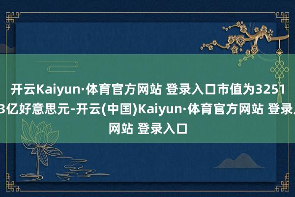 开云Kaiyun·体育官方网站 登录入口市值为32519.43亿好意思元-开云(中国)Kaiyun·体育官方网站 登录入口