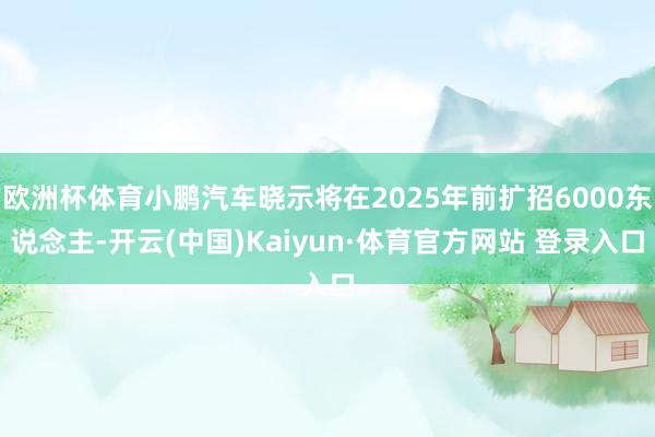 欧洲杯体育小鹏汽车晓示将在2025年前扩招6000东说念主-开云(中国)Kaiyun·体育官方网站 登录入口